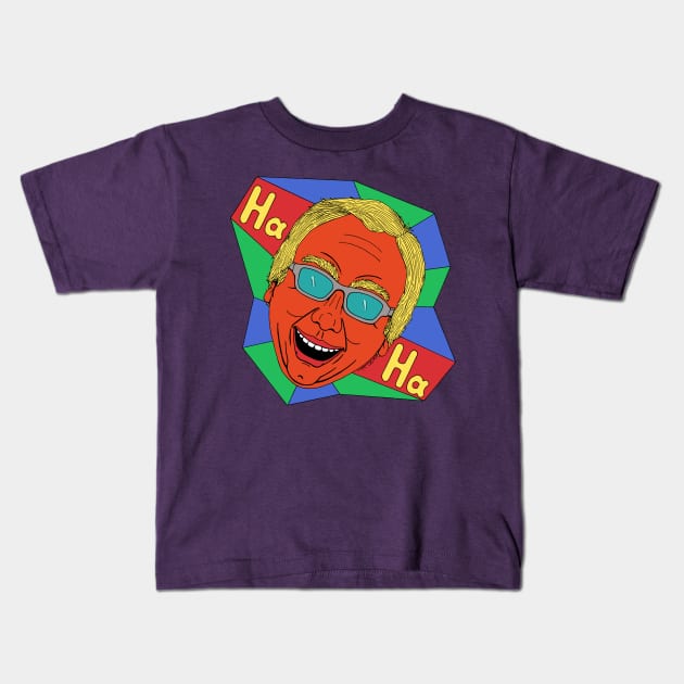 Laughing Man (Artist Self-Portrait) Kids T-Shirt by AzureLionProductions